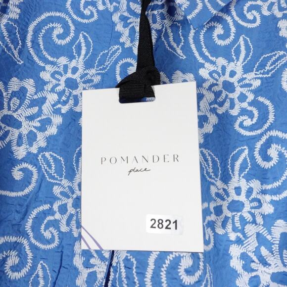 New Tuckernuck Riviera Painted Chintz Aurora Blue Floral Dress Retro Mod XL NWT - Picture 8 of 16